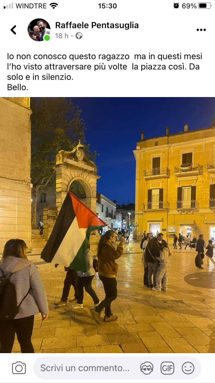 Marching for Palestine in Matera, Italy